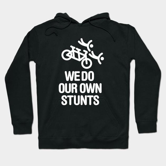 Funny We do our own stunts tandem bike captain stoker couple